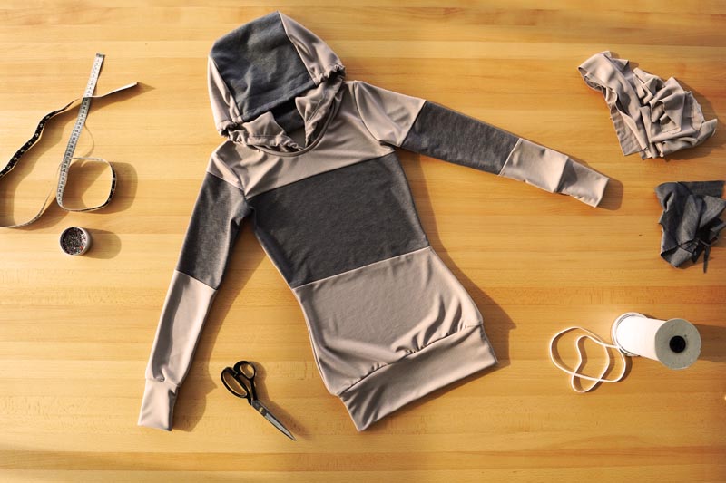 Střih a návod na mikinu