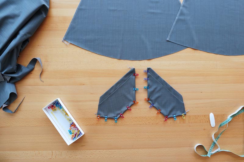 Návod jak ušít dámskou zimní sukni - šití kapes