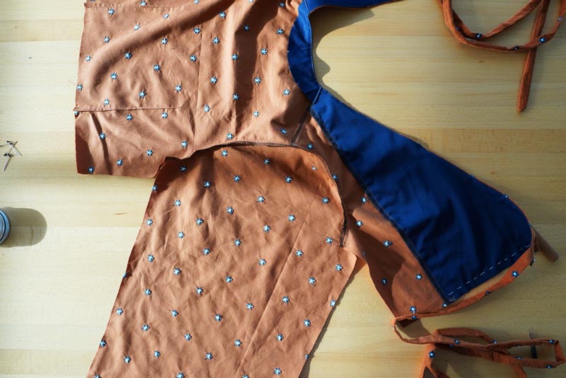 Jak ušít dámské zavinovací šaty - rukávy