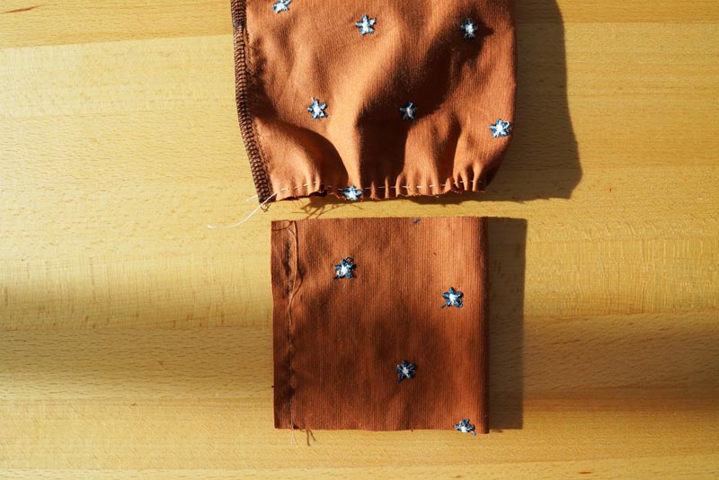 Jak ušít dámské zavinovací šaty - manžety rukávů