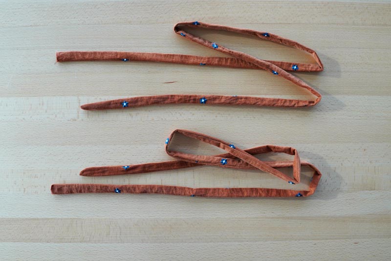 Jak ušít dámské zavinovací šaty - pásek/vázačka