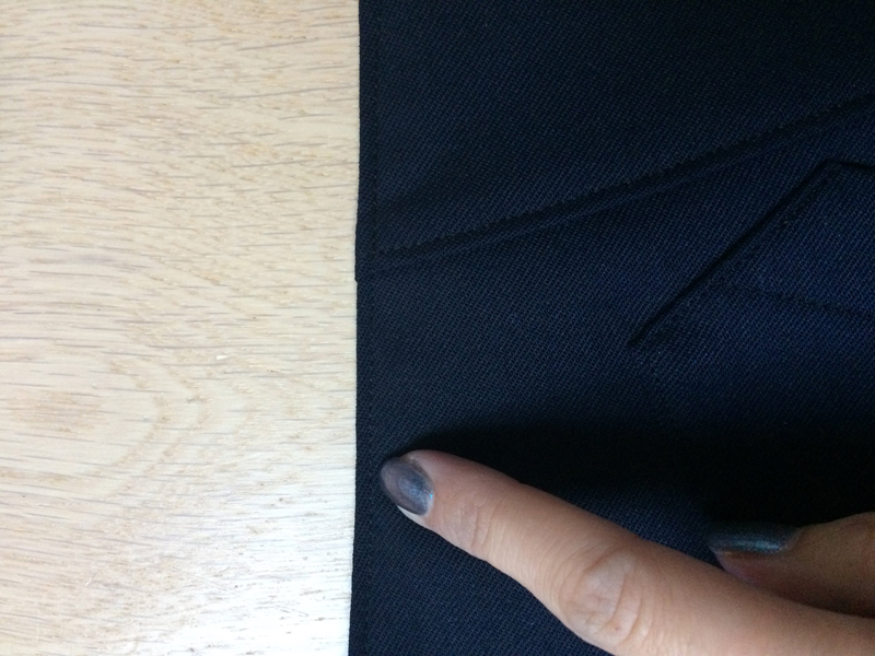 Jak ušít dámské kalhoty, rozparek zipu (poklopec)