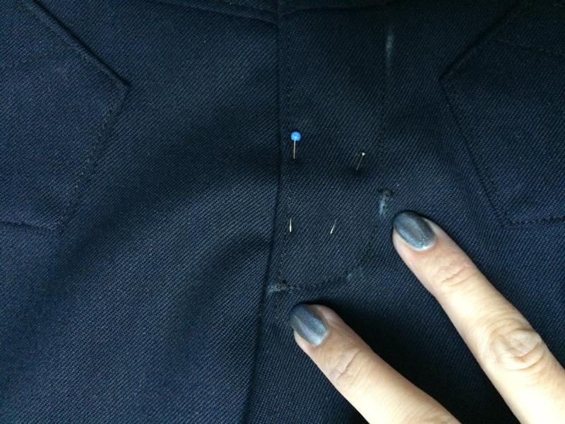 Jak ušít dámské kalhoty, rozparek zipu (poklopec)