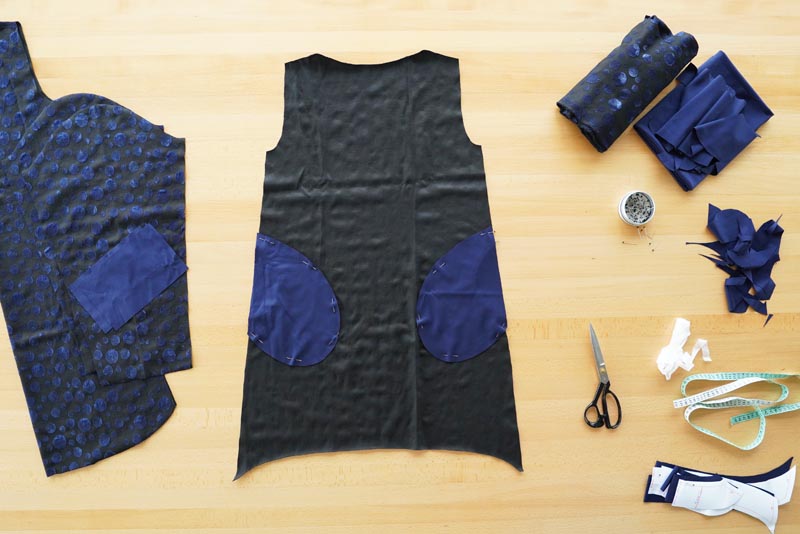 Návod a střih na jednoduché volnější podzimní / zimní šaty - šití kapsy