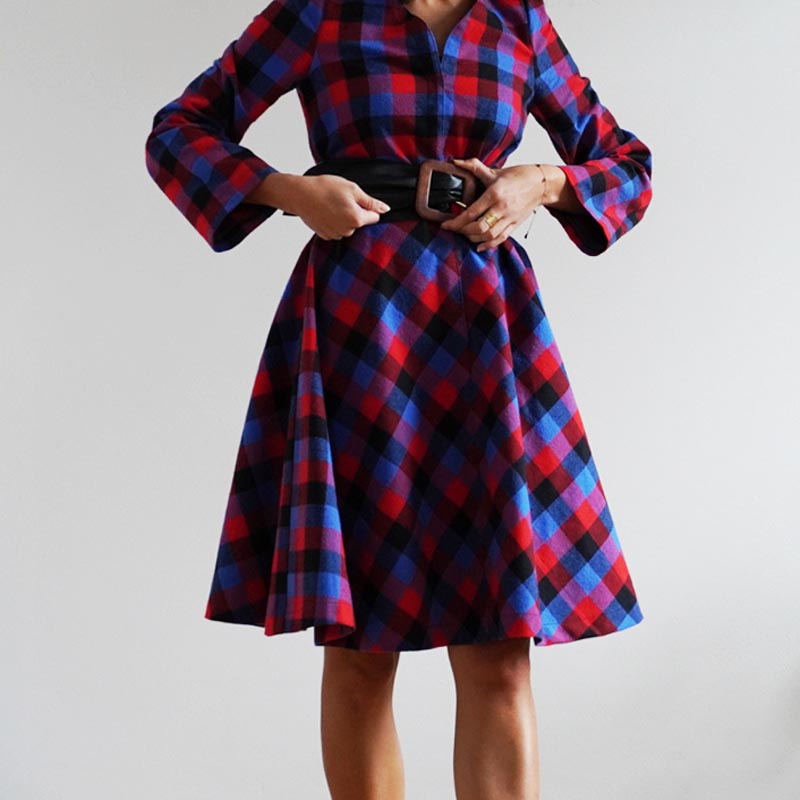 Střih na dámské košilové šaty