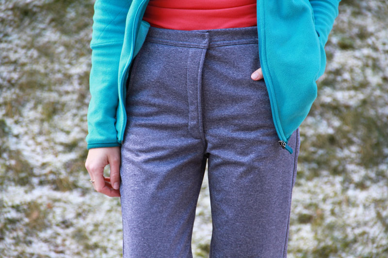 Střih na dámské softshellové kalhoty