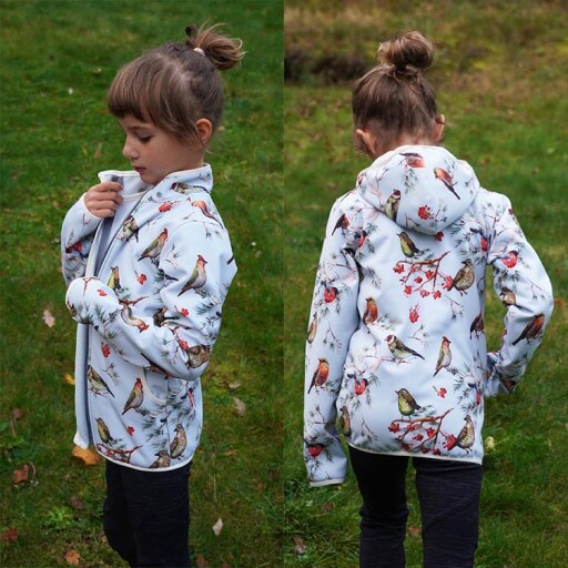 Jak šít softshell - střih dětská bunda basic