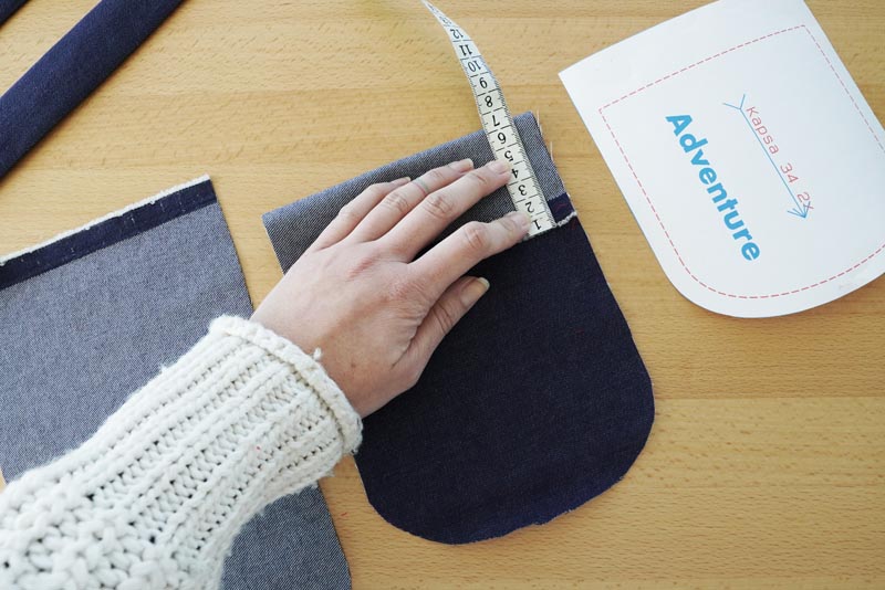 Nakládaná kapsa s ozdobným lemem - návod na šití