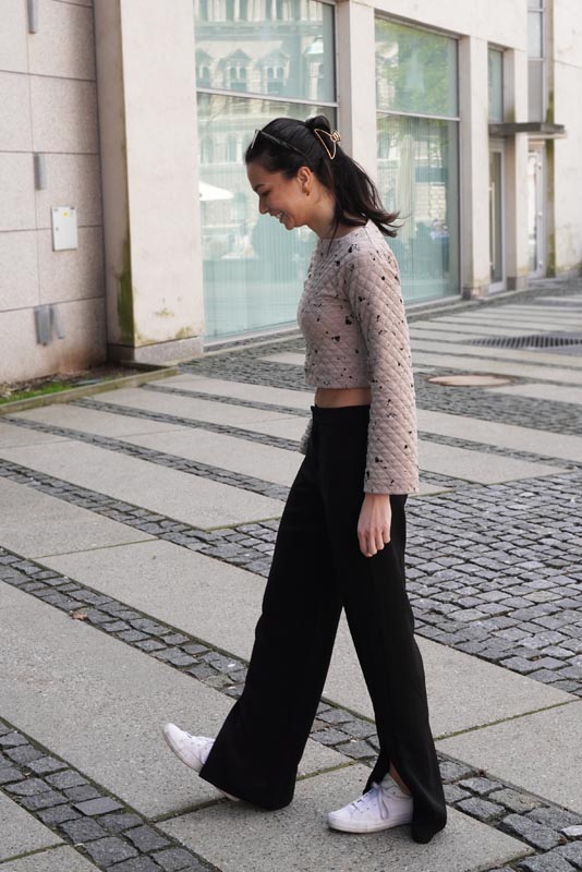 Střih - dámská mikina se spadlými rameny