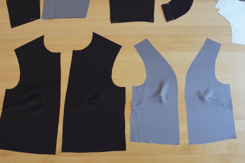 Jak ušít dámské sako s podšívkou - prsní záševky