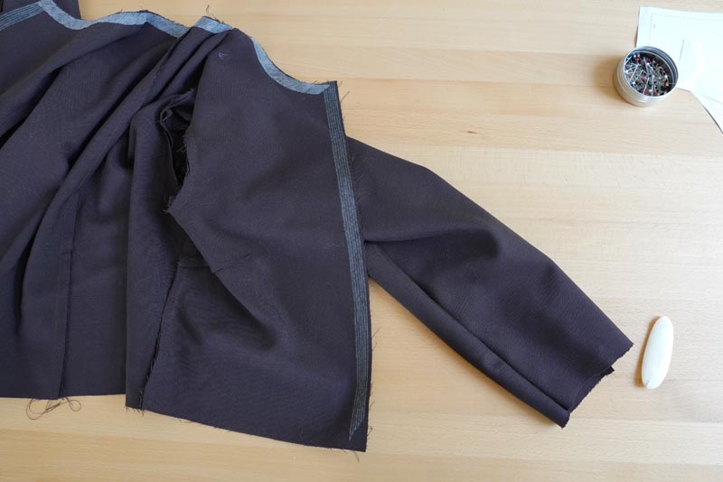 Jak ušít dámské sako s podšívkou - podžehlení