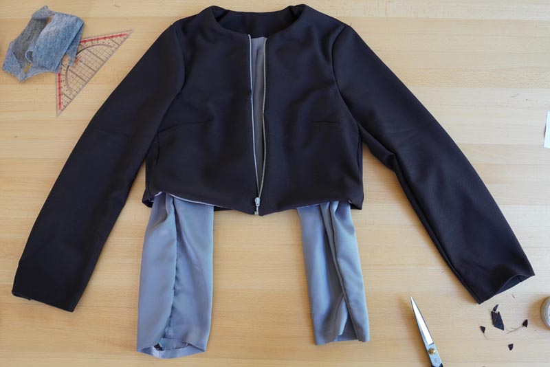 Jak ušít dámské sako s podšívkou - dokončení rukávů