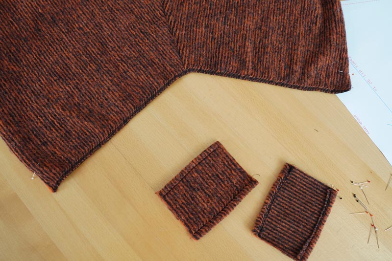 Střih a návod na dámské teplé pončo s límcem