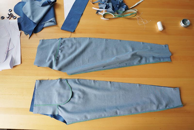 Dětský a dámský střih na kalhot + podrobný návod na šití balónových kalhot zdarma - boční švy