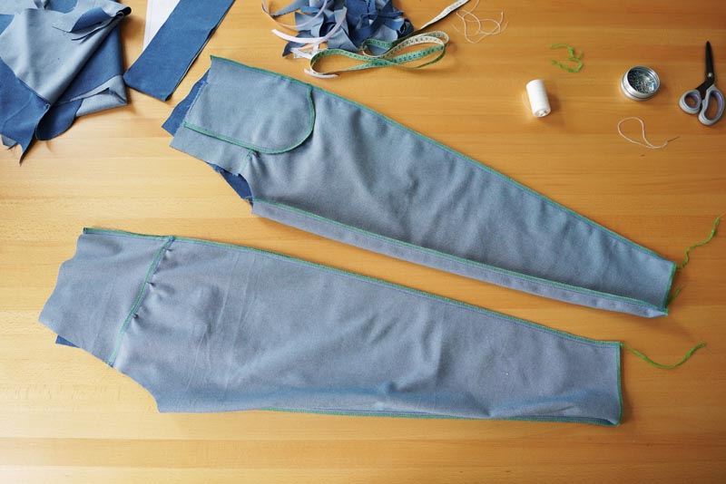 Dětský a dámský střih na kalhot + podrobný návod na šití balónových kalhot zdarma - boční švy