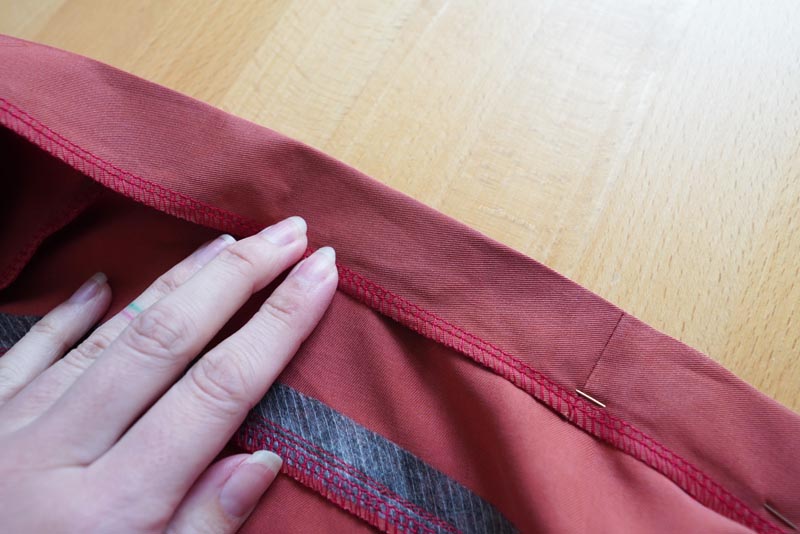 Jak ušít dámské volné kalhoty - pasový límec