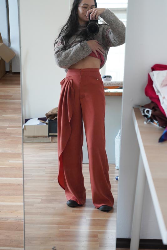 Jak ušít dámské volné kalhoty - zkouška