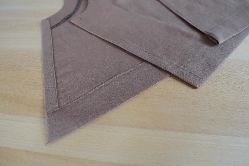 Střih na dámskou variabilní vestu - spodní kraj