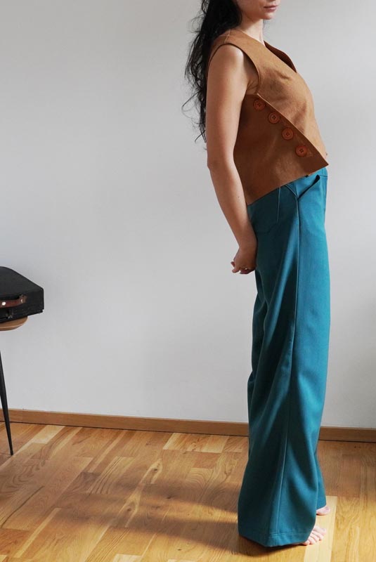 Střih a návod jak ušít dámskou variabilní vestu