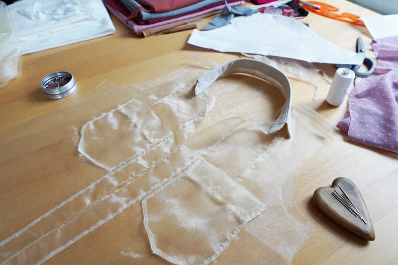 Střih na dámskou košili s klasickým límcem a krátkým rukávem + návod jak ušít košili - všití límce