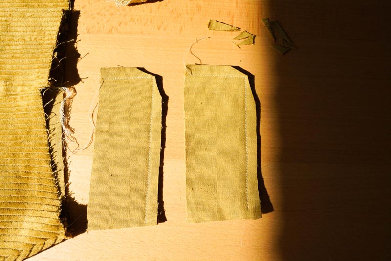 Jak se šije dámská manšestrová sukně (příprava pásku - pasového límce)