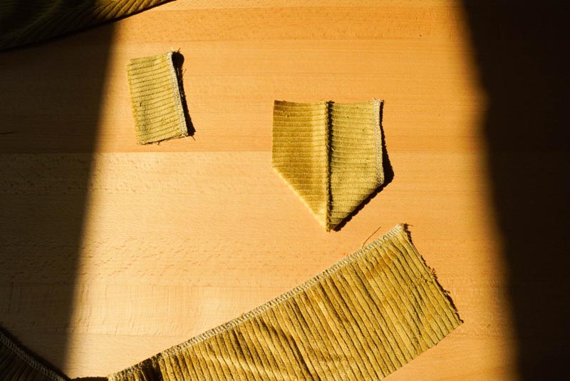 Jak se šije dámská manšestrová sukně (příprava pásku - pasového límce)