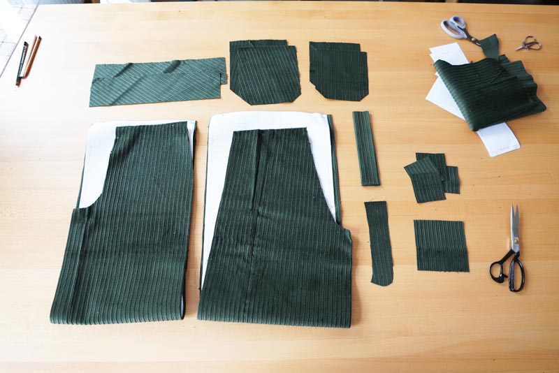 Jak ušít dámské kalhoty - střihová příprava - vyztužení