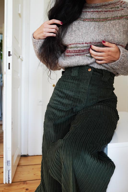 Jak ušít dámské manšestrovké kalhoty (střih - podrobný návod na šití)