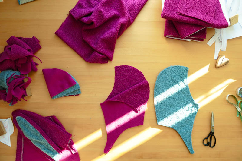 Střih a návod jak ušít chlupatou mikinu s kapucí - kapuce