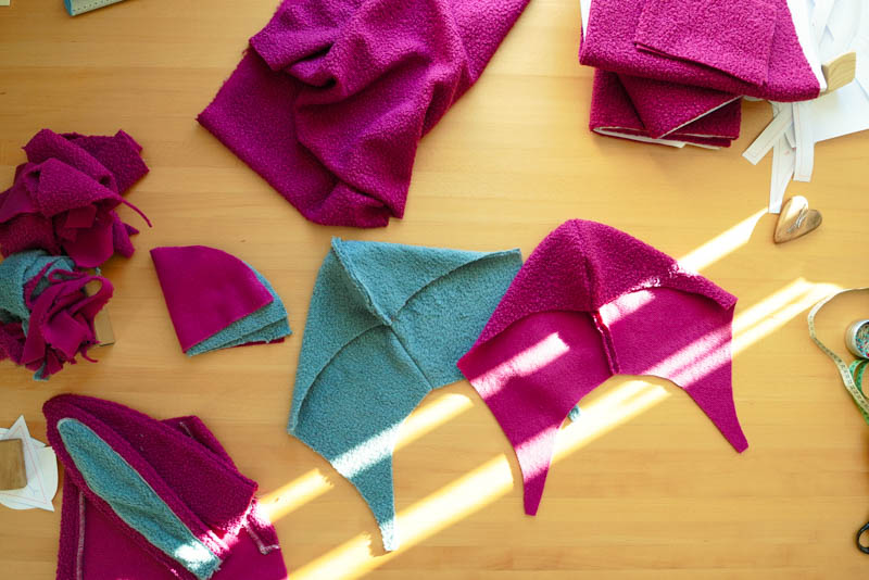 Střih a návod jak ušít chlupatou mikinu s kapucí - kapuce