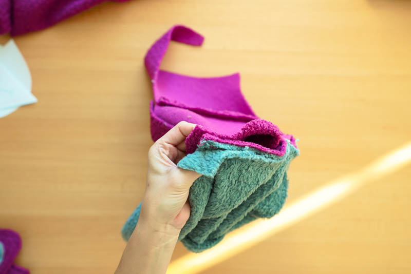 Střih a návod jak ušít chlupatou mikinu s kapucí - kapuce