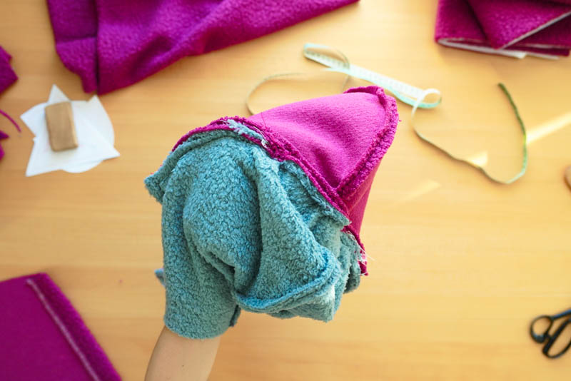 Střih a návod jak ušít chlupatou mikinu s kapucí - kapuce