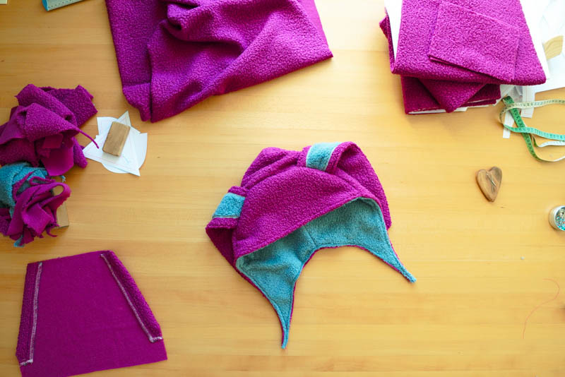 Střih a návod jak ušít chlupatou mikinu s kapucí - kapuce