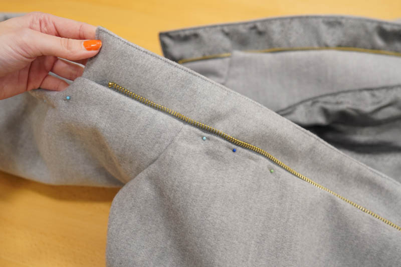 Jak ušít elegantní dámský kabát  - všití podšívky do kabátu