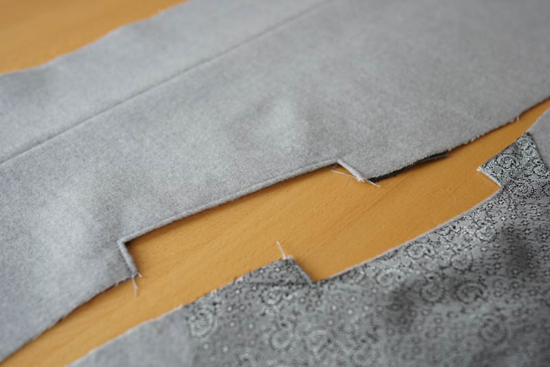 Jak ušít elegantní dámský kabát s podšívkou - šití kapes v bočním švu