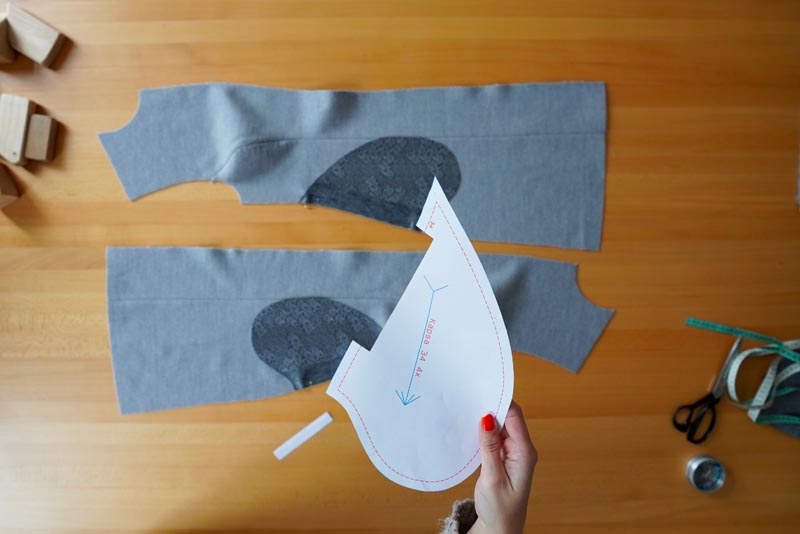 Jak ušít elegantní dámský kabát s podšívkou - šití kapes v bočním švu