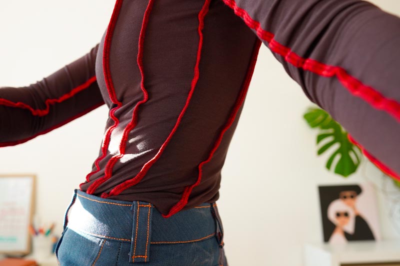 Střih a návod jak ušít tričko naruby