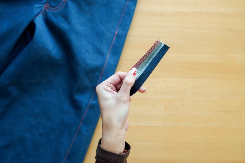 Jak ušít džíny - očka pro pásek