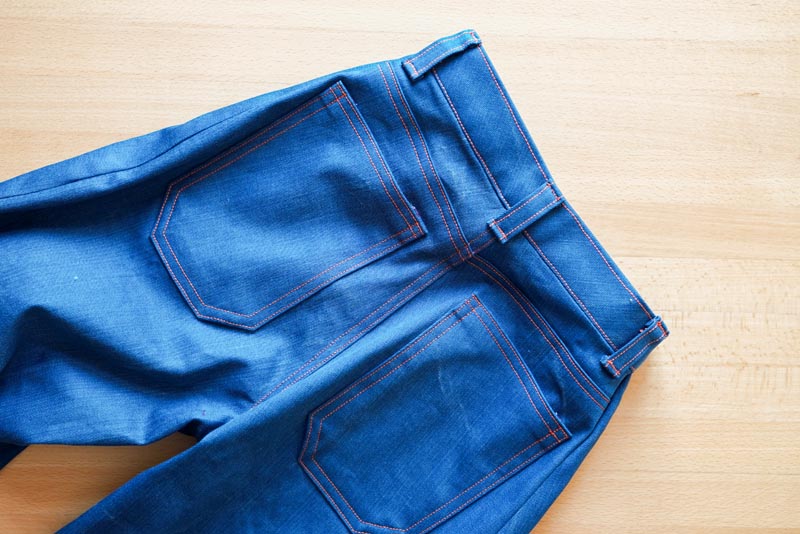 Jak ušít džíny - očka pro pásek