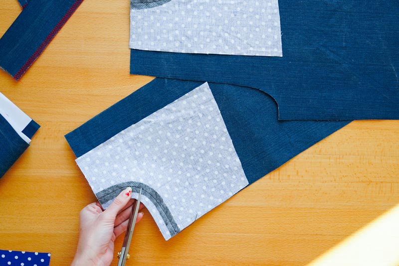 Jak ušít džíny - krytí předních kapes a mini kapsička