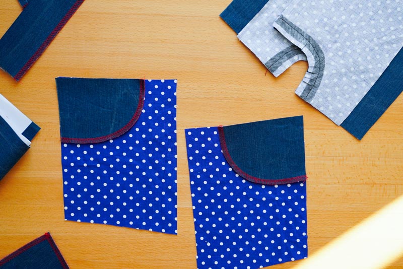 Jak ušít džíny - krytí předních kapes a mini kapsička