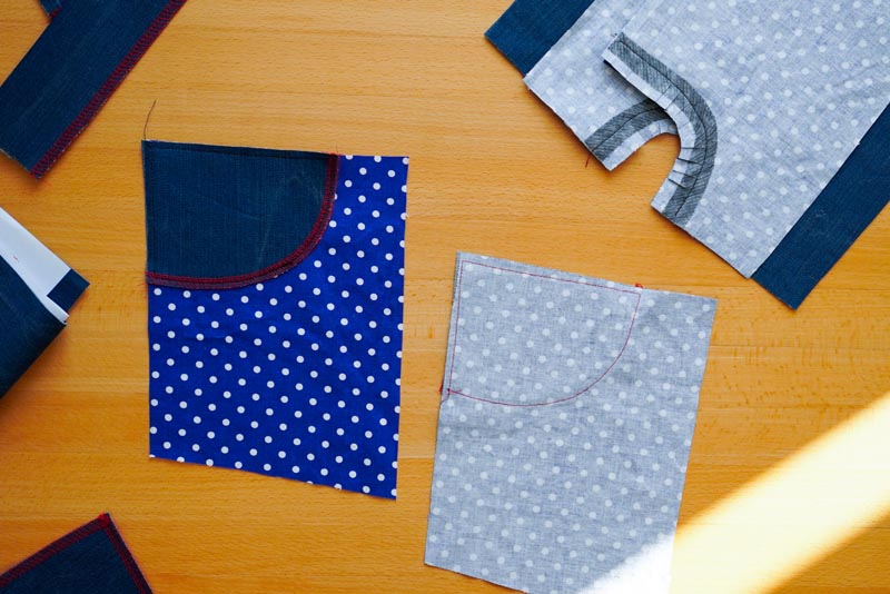 Jak ušít džíny - krytí předních kapes a mini kapsička