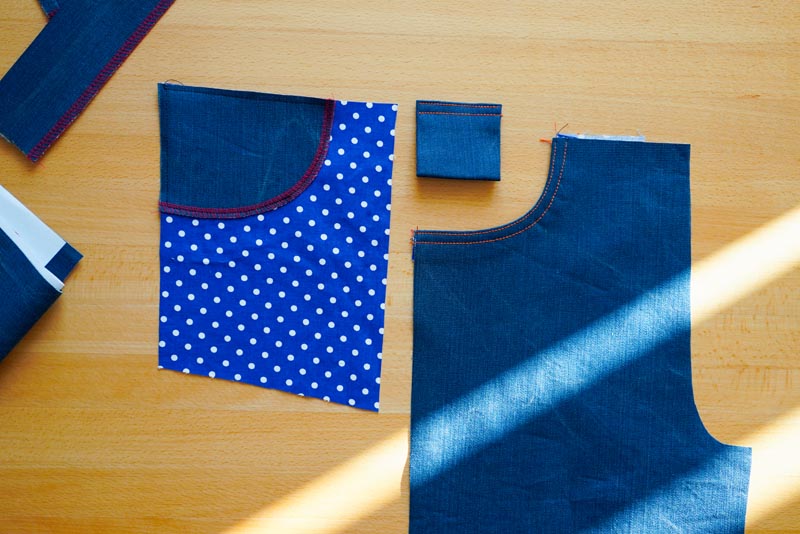 Jak ušít džíny - krytí předních kapes a mini kapsička