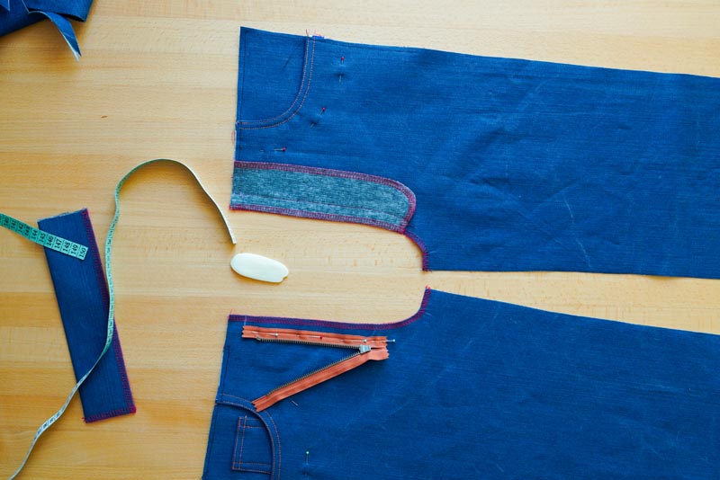 Jak ušít džíny - poklopec (rozparek zipu)