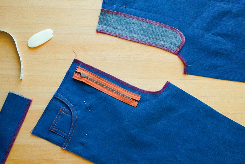 Jak ušít džíny - poklopec (rozparek zipu)