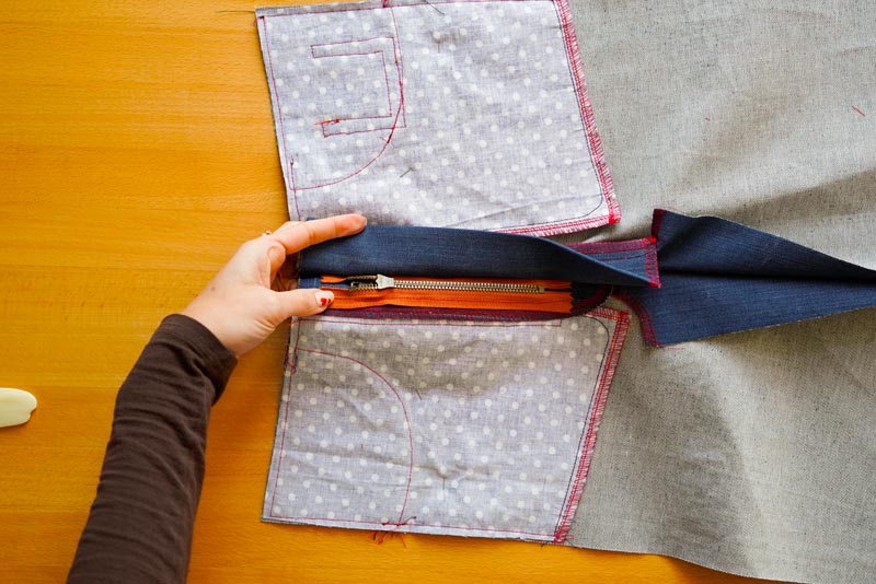 Jak ušít džíny - poklopec (rozparek zipu)