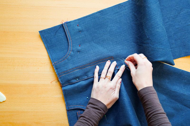 Jak ušít džíny - poklopec (rozparek zipu)