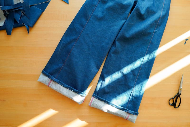 Jak ušít džíny - spodní lem nohavic u riflí
