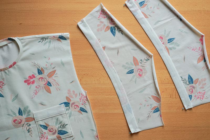 Střih a návod jak ušít jednoduché triko - lem rukávu