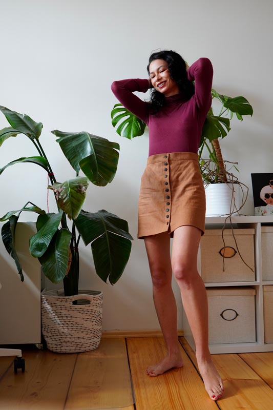 Střih a návod na šití nadčasové mini sukně